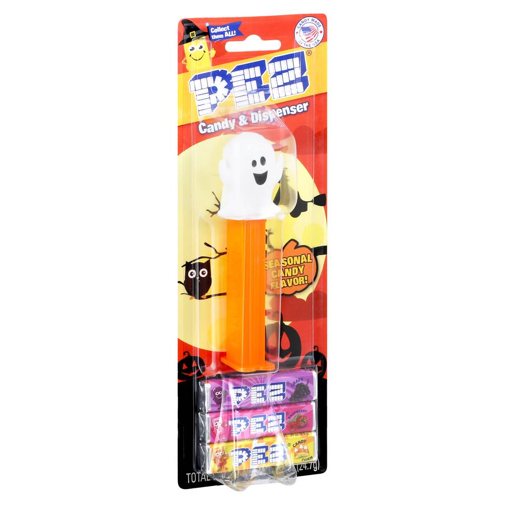 PEZ Grape/Raspberry/Candy Corn Candy & Dispenser