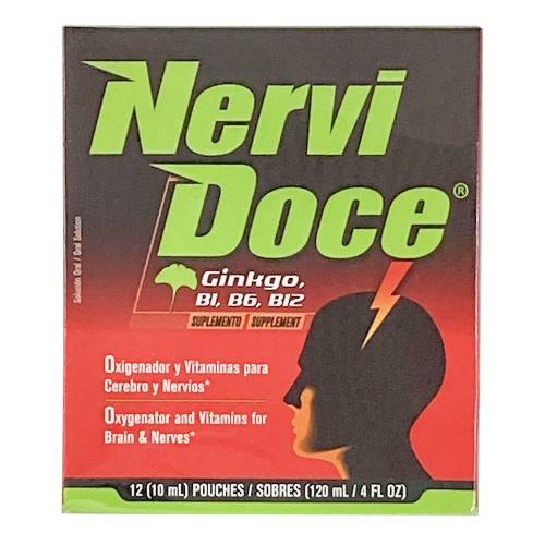 Nervi Doce Ginkgo B1, B6 & B12 Supplement (12 x 10 ml)
