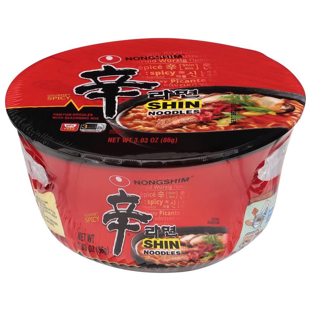 Nongshim Gourmet Spicy Bowl Noodle, Shin (3.03 oz)