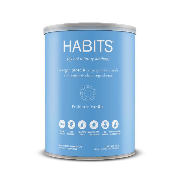 Habits · Proteína vegetal, vainilla (488 g)