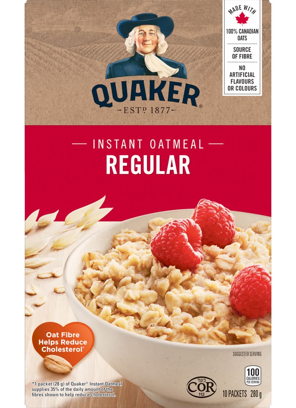 Quaker Regular Instant Oatmeal (280 g, 10 ct)
