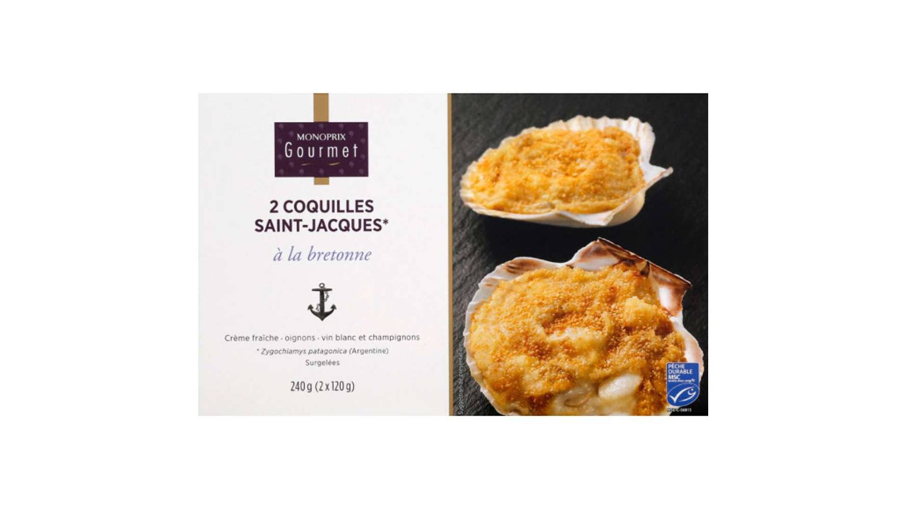 Monoprix Gourmet - Coquilles saint jacques à la bretonne (2)