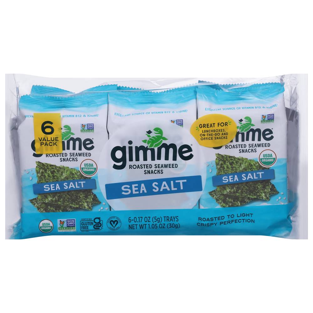 Gimme Organic Sea Salt Premium Roasted Seaweed (1.05 oz)