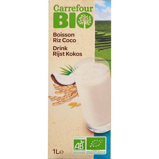 Carrefour Bio - Boisson végétale, riz coco (1L)
