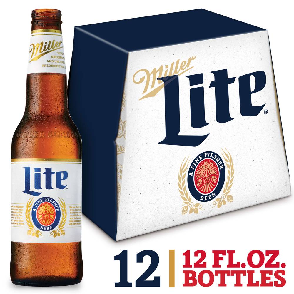 Miller Lite a Fine Pilsner Beer (12 ct, 12 oz)