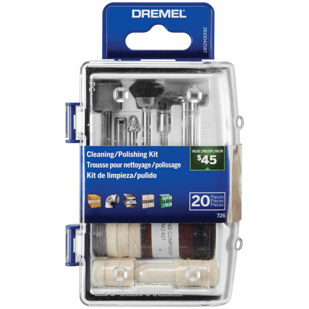 Dremel 20-Piece Set Cleaning/Polishing Accessory Kit | 726-01