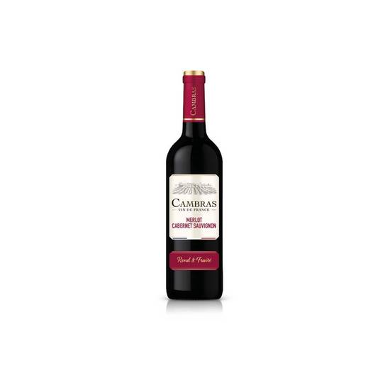 Vin rouge de France Merlot CAMBRAS 75cl