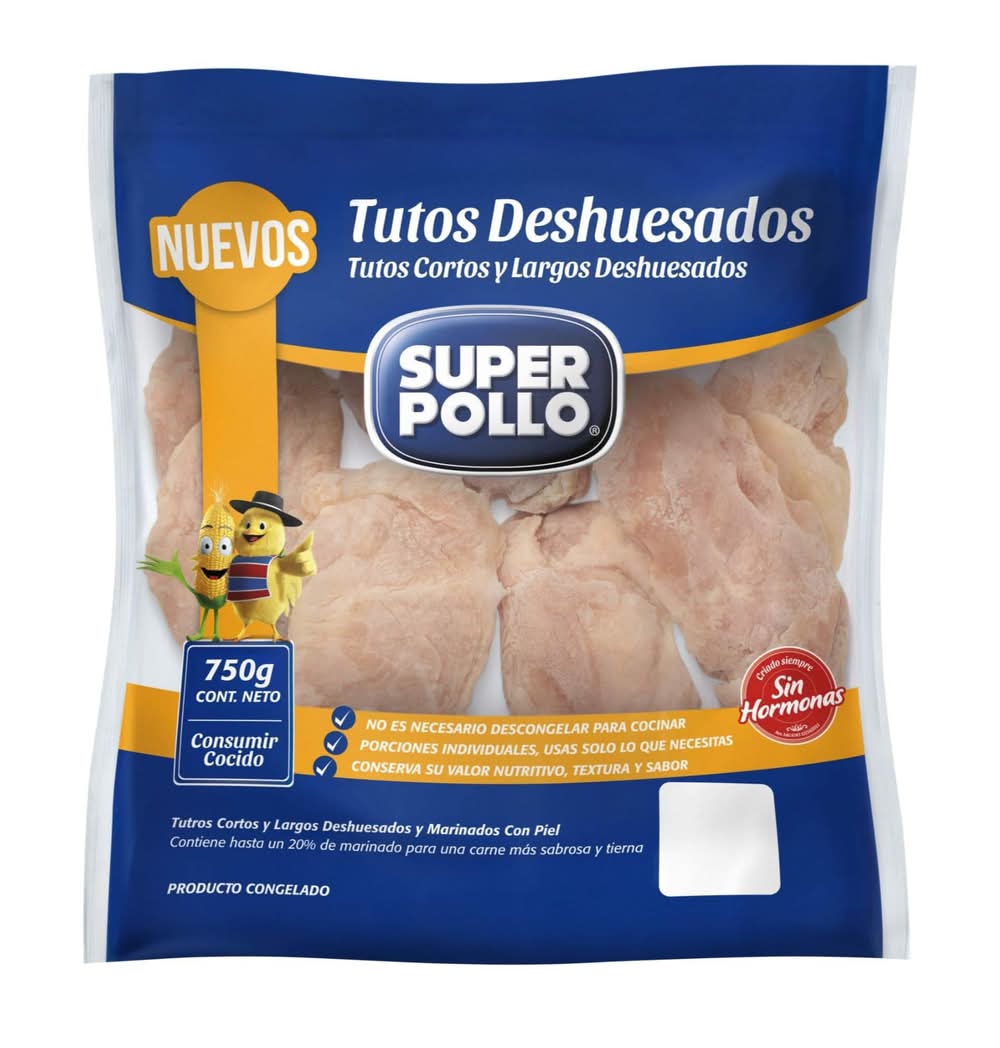 Súper Pollo · Trutos deshuesados de pollo congelados (750 g)