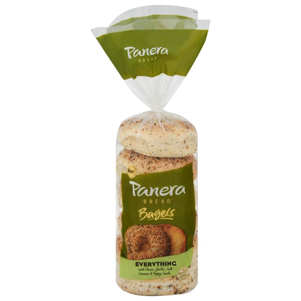 Panera Bread Everything Pre Sliced Bagels (18 oz, 6 ct)