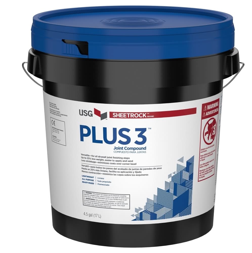 SHEETROCK Brand Plus 3 4.5 Gallons Premixed Lightweight Drywall Joint Compound Pail