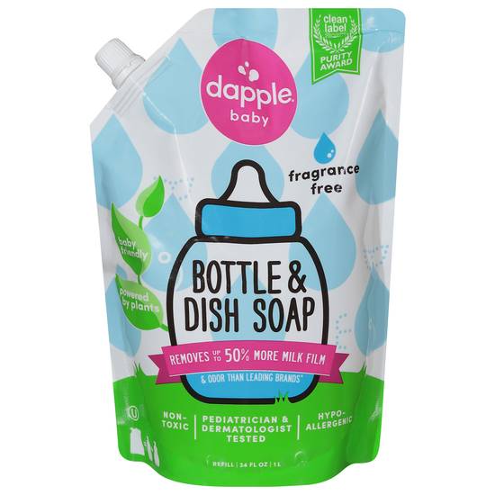 Dapple Baby Fragrance Free Bottle & Dish Soap Refill