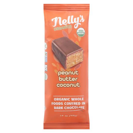 Nelly's Organics Dark Chocolate Covered Bars (peanut butter - coconut)