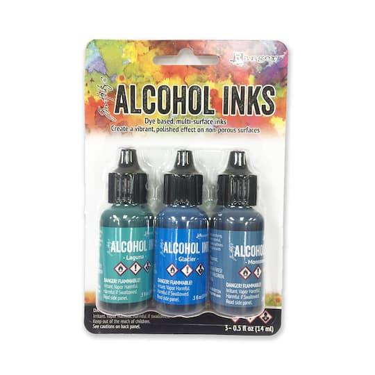 Tim Holtz Teal & Blue Spectrum Alcohol Inks, 3Ct.