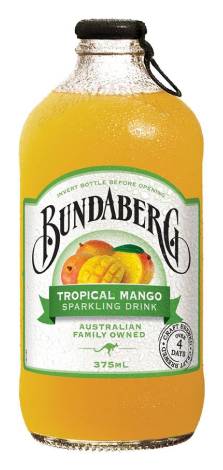 Bundaberg Tropical Mango Sparkling Drink (375mL)