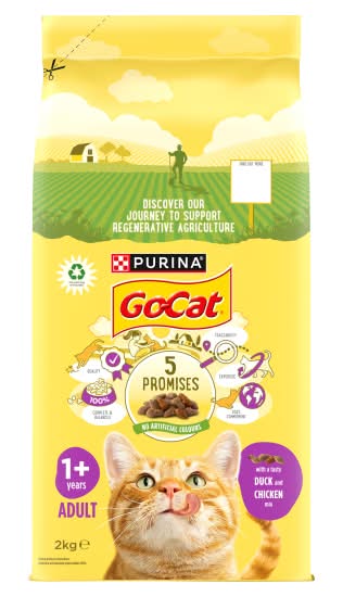 Go-Cat Duck & Chicken, Adult, Dry Cat Food (2kg)