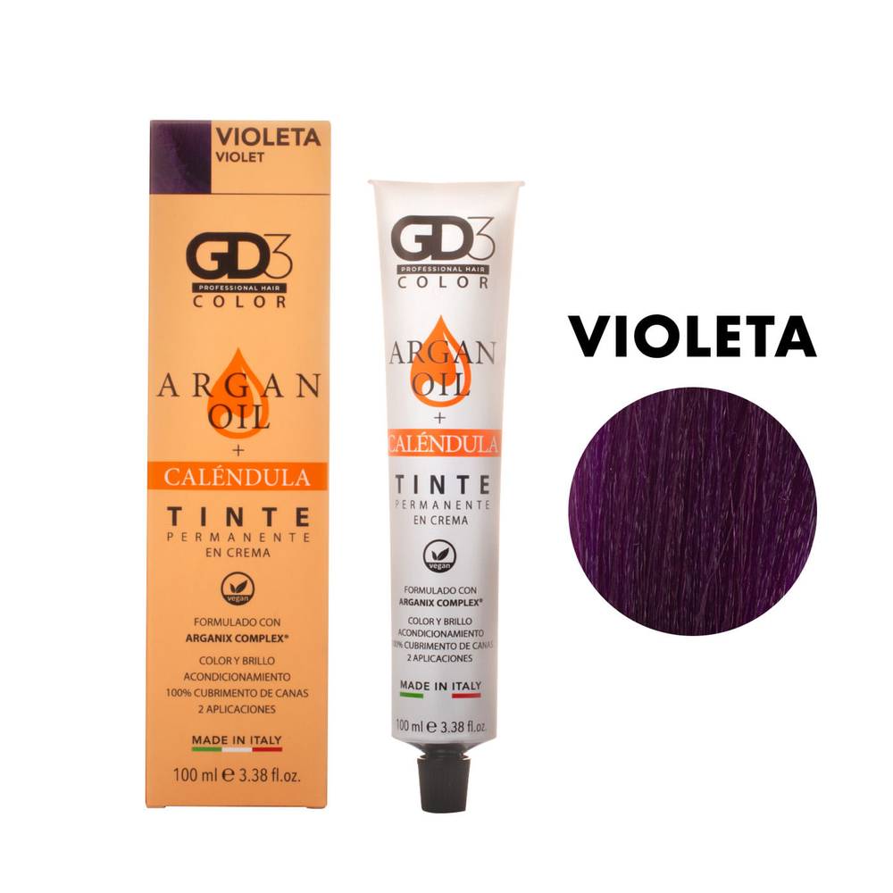 GD3 · Tinte permanente en crema, violeta (100 ml)