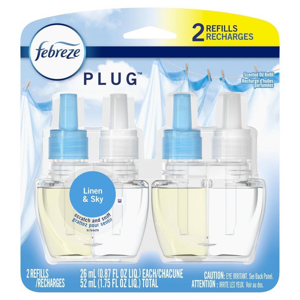 Febreze recharge d'huile pour désodorisant odor eliminator (2 unités)