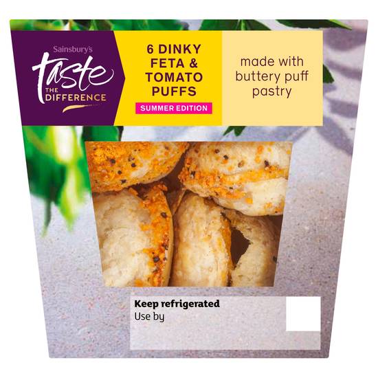 Sainsbury's Dinky Feta & Tomato Puffs Summer Edition, Taste the Difference x6 96g