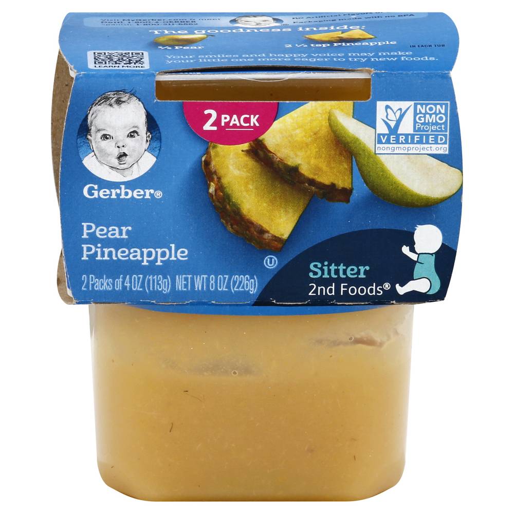 Gerber 2Nd Foods Sitter Pear Pineapple Baby Food (8 oz)