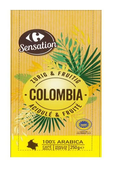 Carrefour Sensation - Café moulu pur arabica colombie (250g)