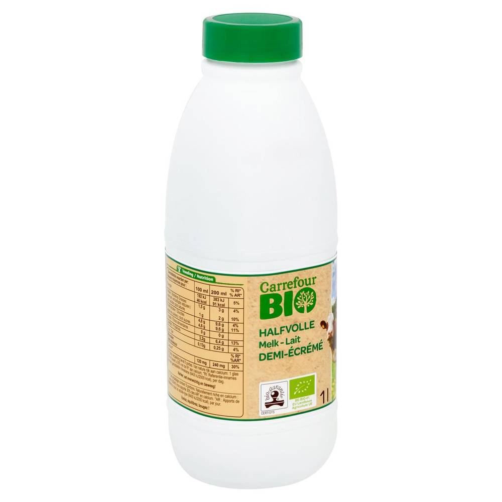 Carrefour Bio Lait Demi-Écrémé 1 L