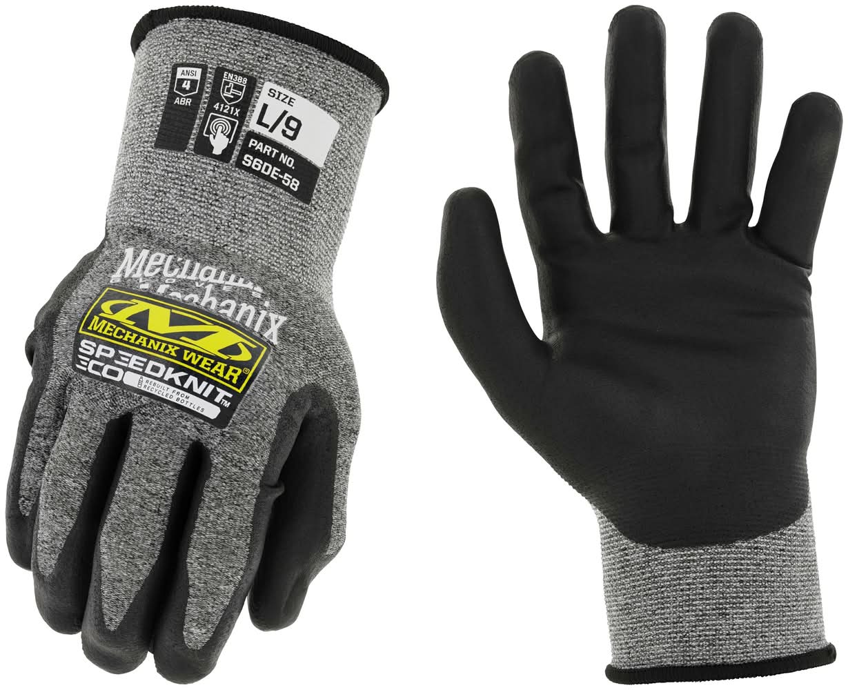 Mechanix Wear Small/Medium Gray Nitrile dipped Nitrile/Polyester Construction Gloves 1 -Pairs