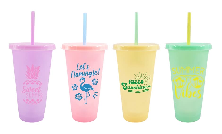 Color-Changing Tumblers with Straw, Assorted Colors, 1-ct.