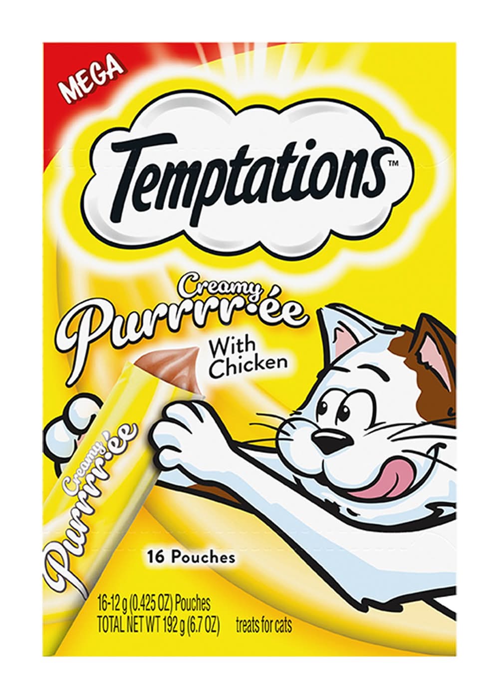Temptations™ Creamy Purée Lickable Adult Cat Treats - Chicken (Flavor: Chicken, Size: 6.7 Oz)