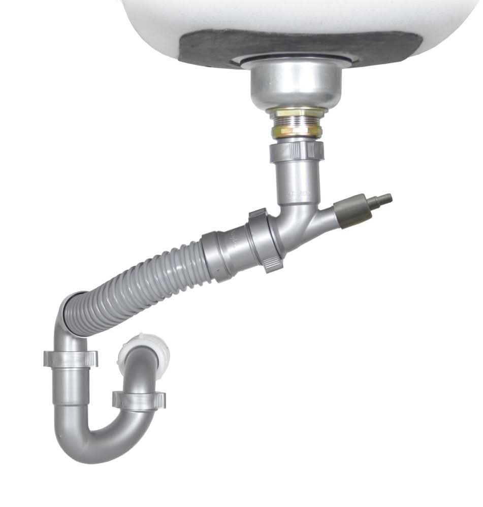 SnappyTrap 1-1/2-in Plastic Triple bowl continuous waste slip joint