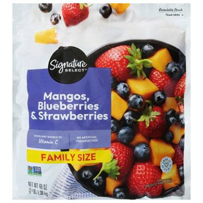 Signature Select Blueberries Strawberries & Mango Family Size (48 oz)