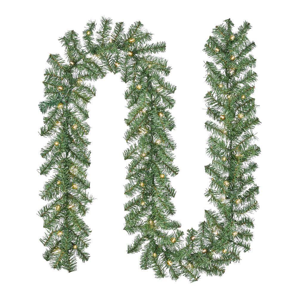 Home Accents Holiday 9 Ft. Kingston Fir Led Pre-Lit Artificial Garland