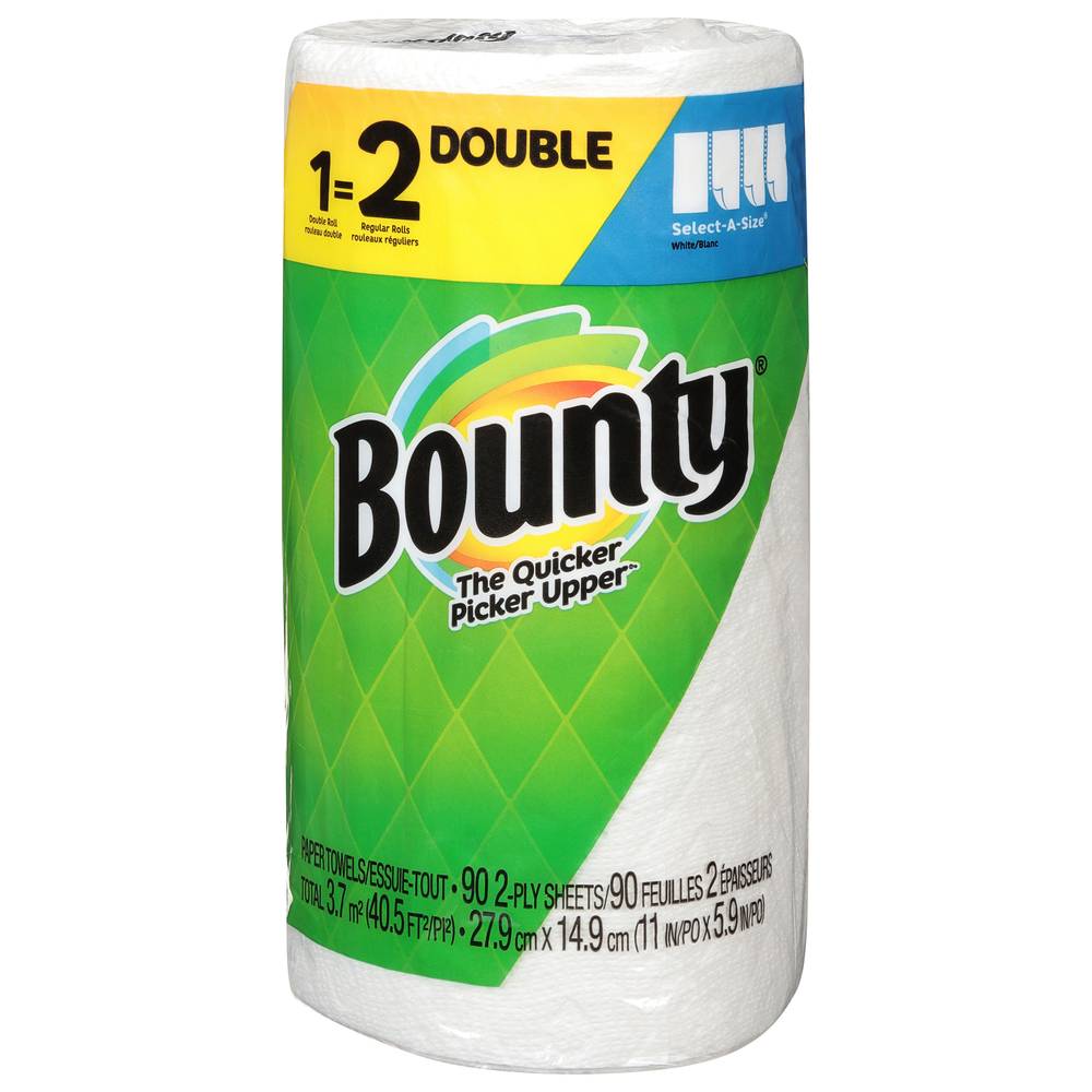 Bounty 2-Ply Kitchen White Paper Roll Towel