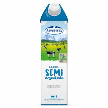 Leche semidesnatada Central Lechera Asturiana brik 1 l.