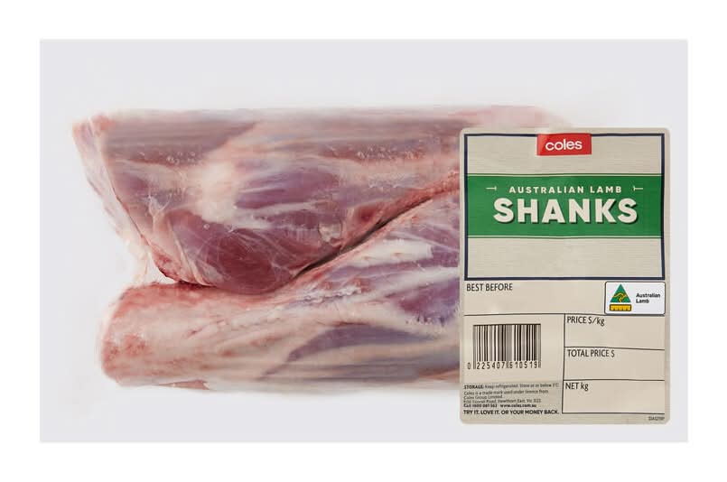 Coles Lamb Shanks 2 Pack (CV) approx. 775g
