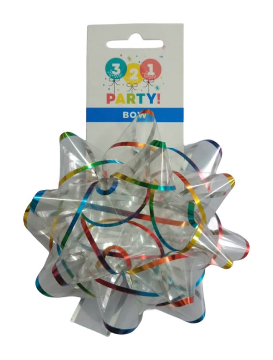 321 Party! Rainbow Holographic Bow