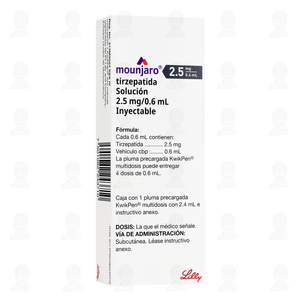 Lilly  Mounjaro tirzepatida solucin inyectable 2.5 mg/0.6 ml | Postmates