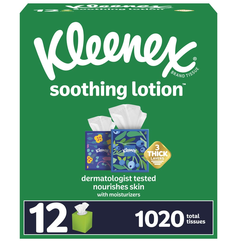 Kleenex Soothing Lotion 3 Thick Layer Tissues (2.6 oz, 1020 ct)