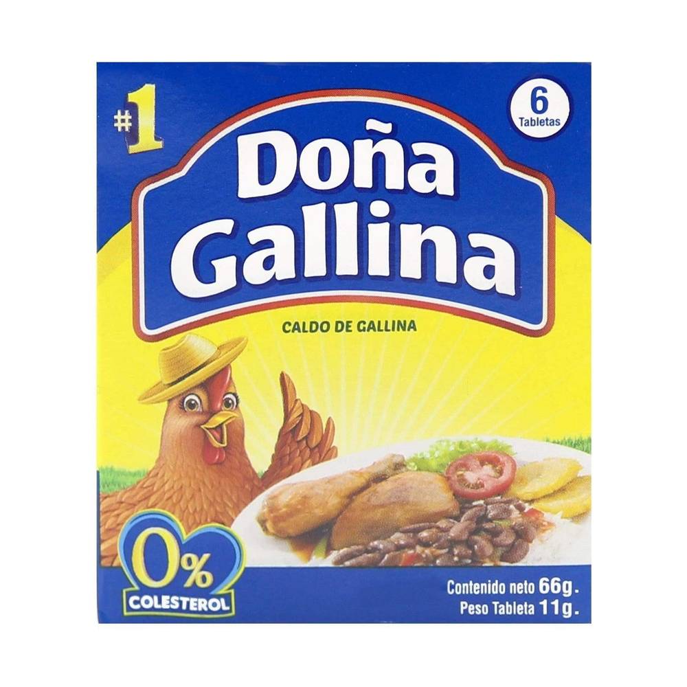 Sopita Caldo de Pollo Doña Gallina Original 6 uds