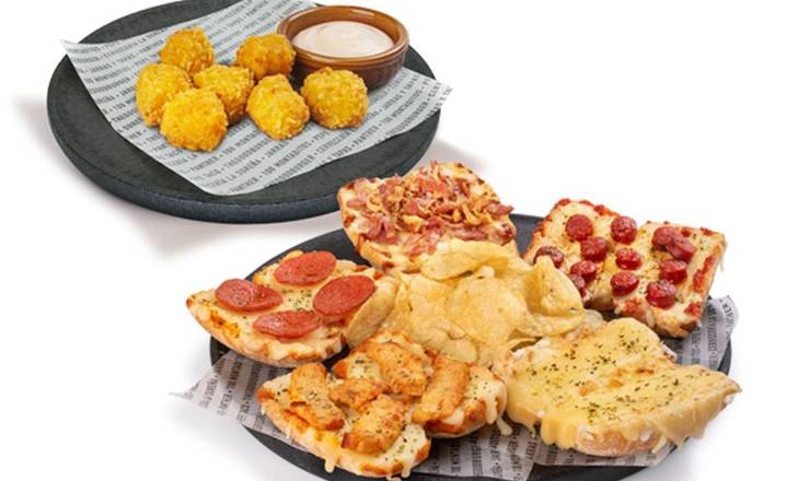 Combo para dos: MontyPizzas con aperitivo