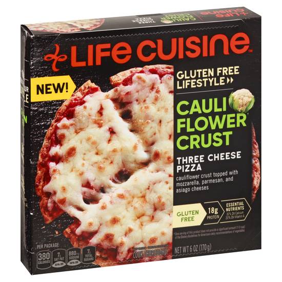 Life Cuisine Cauliflower Crust Gluten Free Three Cheese Pizza (6 oz)
