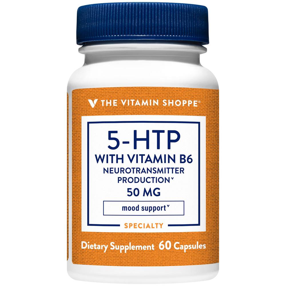 The Vitamin Shoppe 5-htp With Vitamin B6 50 mg Capsules (60 ct)