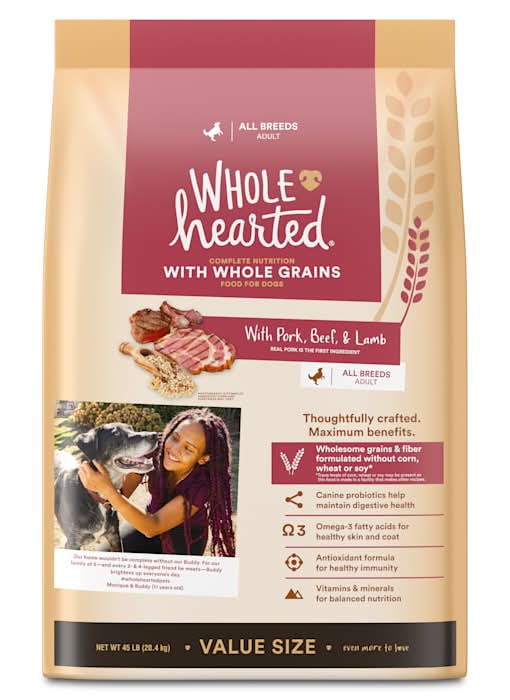 WholeHearted Whole Grains With Pork, Beef & Lamb Dry Dog Food (45 lbs)