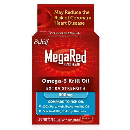 MegaRed Omega-3 Krill Oil Extra Strength 500mg - 45.0 ea