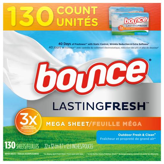 Bounce Lasting Fresh Mega Dryer Sheets