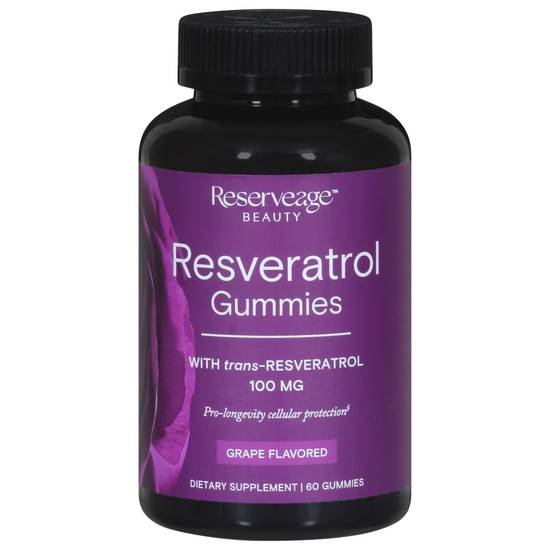 Reserveage 100 mg Gummies Resveratol Supplement (grape)