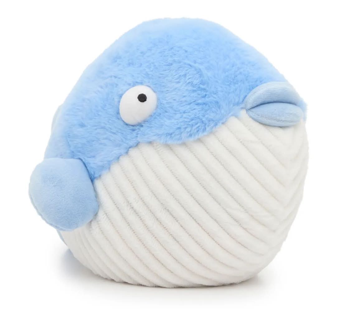 Warmies Puffer Fish Warming Stuffed Animal (Blue/White One Size)