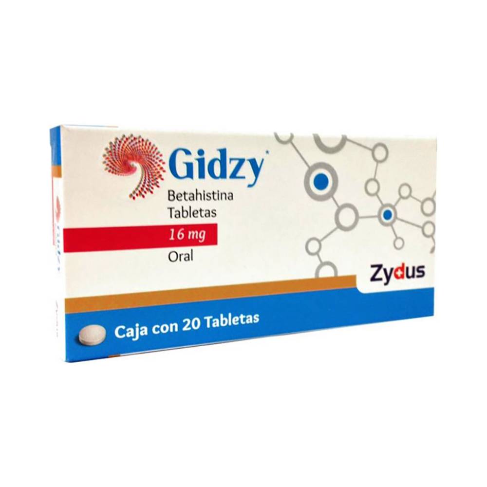 Zydus gidzy betahistina tabletas 16 mg (20 piezas)