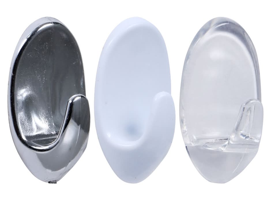 Self-Adhesive Plastic Hooks, 4-ct. Packs