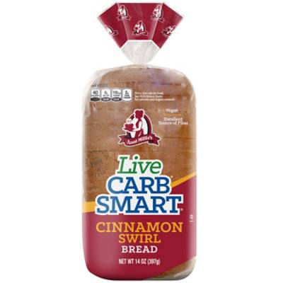 Aunt Millies Live Carb Smart Cinnamon Swirl Bread
