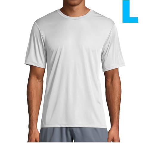 Hanes Men's Cool Dri Tagless T-Shirt, L, White